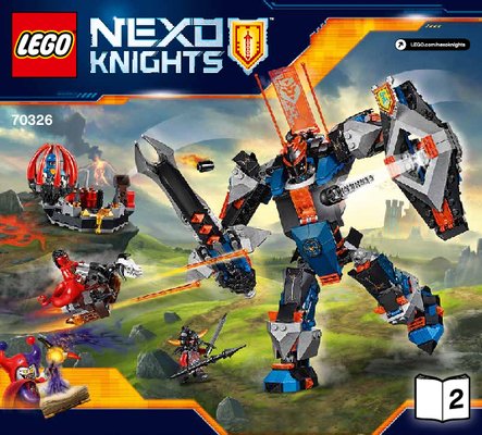 Istruzioni per la Costruzione - LEGO - NEXO KNIGHTS - 70326 - Il robot del Cavaliere Nero: Page 1