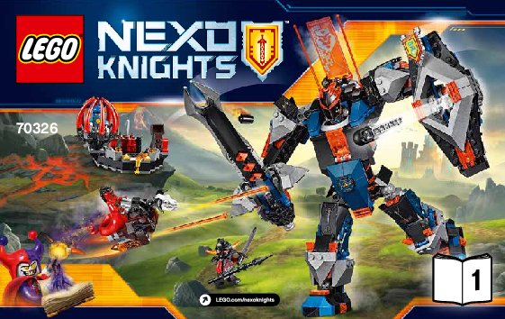 Istruzioni per la Costruzione - LEGO - NEXO KNIGHTS - 70326 - Il robot del Cavaliere Nero: Page 1