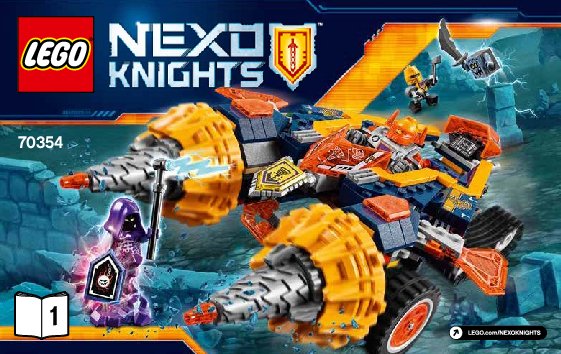 Istruzioni per la Costruzione - LEGO - NEXO KNIGHTS - 70354 - Frantumatore di Axl: Page 1