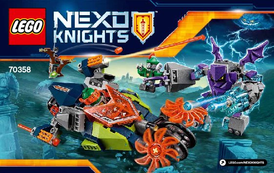 Istruzioni per la Costruzione - LEGO - NEXO KNIGHTS - 70358 - Slizer di Aaron: Page 1