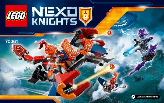 Istruzioni per la Costruzione - LEGO - NEXO KNIGHTS - 70361 - Dragone sgancia-robot di Macy: Page 1