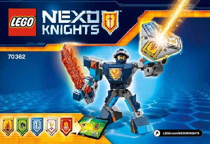 Istruzioni per la Costruzione - LEGO - NEXO KNIGHTS - 70362 - Clay da battaglia: Page 1