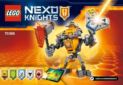 Istruzioni per la Costruzione - LEGO - NEXO KNIGHTS - 70365 - Axl da battaglia: Page 1