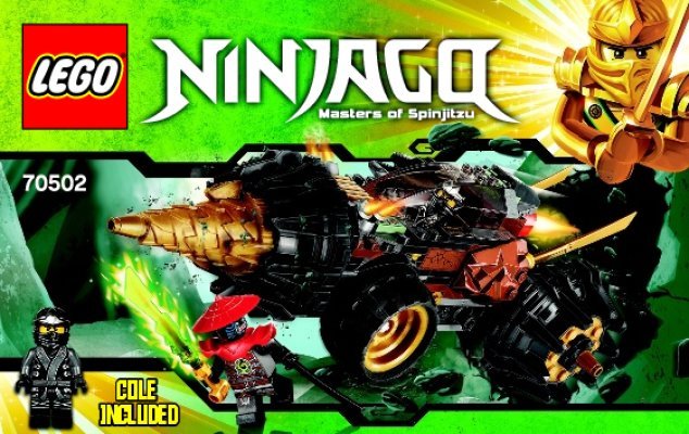 Istruzioni per la Costruzione - LEGO - NINJAGO - 70502 - La trivellatrice di Cole: Page 1