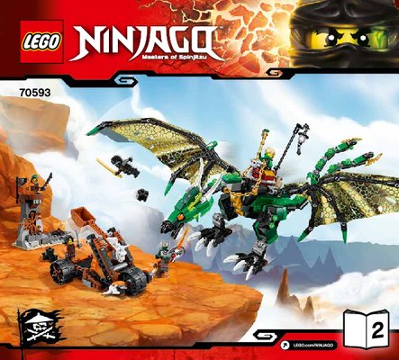 Istruzioni per la Costruzione - LEGO - NINJAGO - 70593 - Dragone NRG verde: Page 1