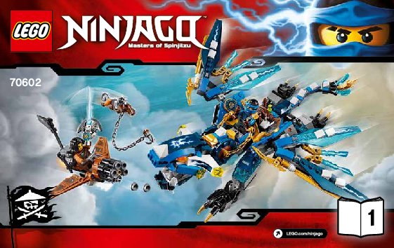 Istruzioni per la Costruzione - LEGO - NINJAGO - 70602 - Il Dragone elementale di Jay: Page 1