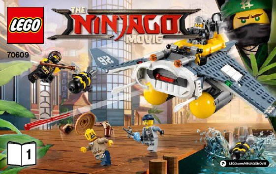 Istruzioni per la Costruzione - LEGO - THE LEGO NINJAGO MOVIE - 70609 - Bomber Manta Ray: Page 1