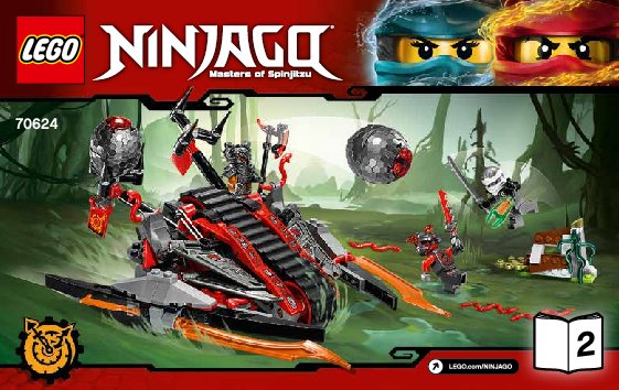 Istruzioni per la Costruzione - LEGO - NINJAGO - 70624 - Invasore Vermillion: Page 1