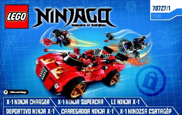 Istruzioni per la Costruzione - LEGO - NINJAGO - 70727 - Ninja Super-bolide X-1: Page 1