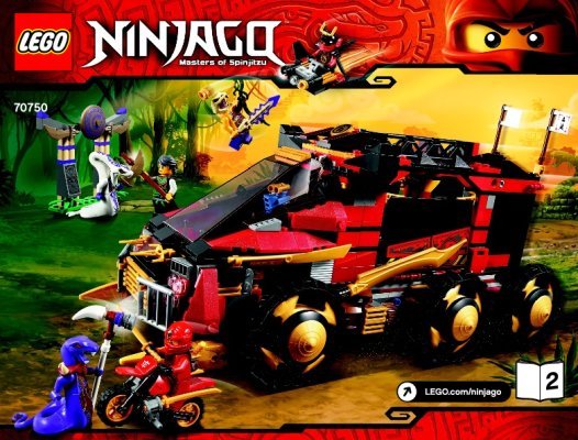 Istruzioni per la Costruzione - LEGO - NINJAGO - 70750 - Unità mobile Ninja DB X: Page 1