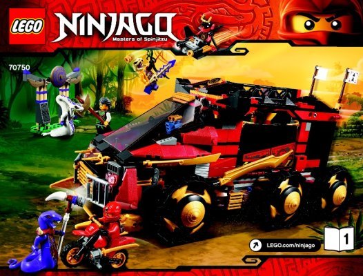 Istruzioni per la Costruzione - LEGO - NINJAGO - 70750 - Unità mobile Ninja DB X: Page 1