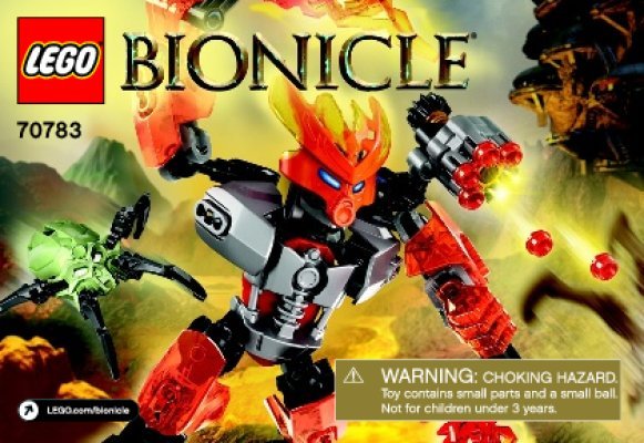 Istruzioni per la Costruzione - LEGO - BIONICLE - 70783 - Protettore del Fuoco: Page 1