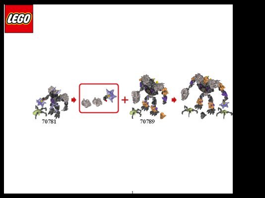 Istruzioni per la Costruzione - LEGO - BIONICLE - 70789 - Onua – Maestro della Terra: Page 1