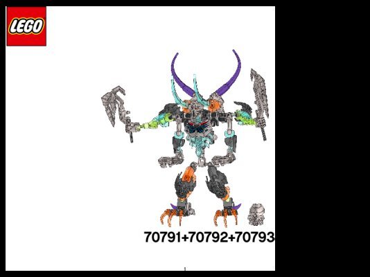 Istruzioni per la Costruzione - LEGO - BIONICLE - 70791 - Warrior: Page 1