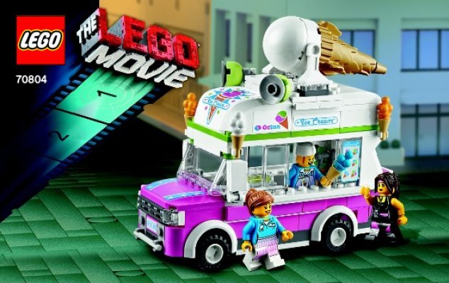 Istruzioni per la Costruzione - LEGO - THE LEGO MOVIE - 70804 - Il Furgone dei gelati: Page 1