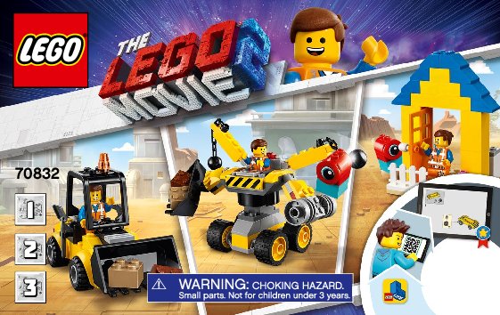 Istruzioni per la Costruzione - LEGO - 70832 - Emmet's Builder Box!: Page 1