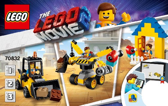 Istruzioni per la Costruzione - LEGO - 70832 - Emmet's Builder Box!: Page 1