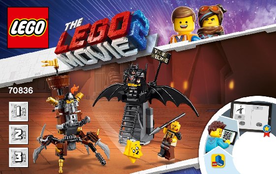 Istruzioni per la Costruzione - LEGO - 70836 - Battle-Ready Batman™ and MetalBeard: Page 1