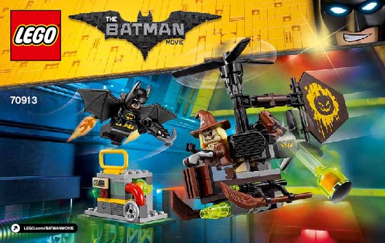 Istruzioni per la Costruzione - LEGO - THE LEGO BATMAN MOVIE - 70913 - Duello della paura con Scarecrow™: Page 1