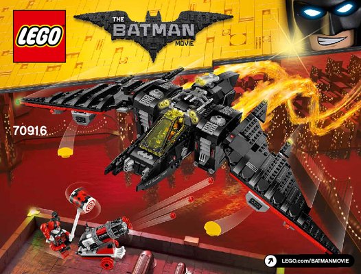 Istruzioni per la Costruzione - LEGO - THE LEGO BATMAN MOVIE - 70916 - Bat-aereo: Page 1