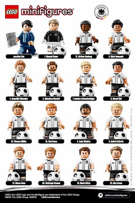 Istruzioni per la Costruzione - LEGO - Minifigures - 71014 - DFB – Die Mannschaft: Page 1