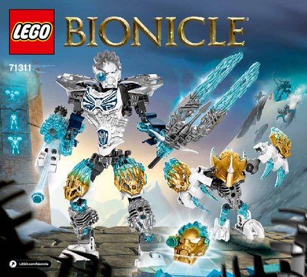 Istruzioni per la Costruzione - LEGO - BIONICLE - 71311 - Kopaka e Melum - Set Unità: Page 1