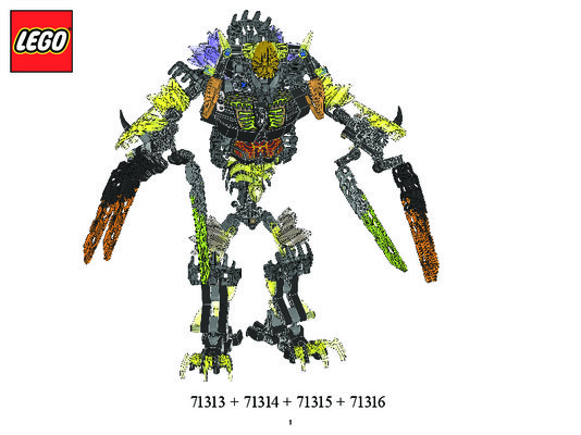 Istruzioni per la Costruzione - LEGO - BIONICLE - 71313 - Bestia lavica: Page 1