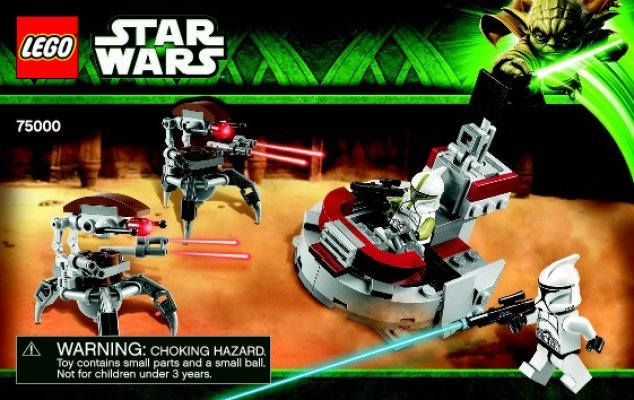 Istruzioni per la Costruzione - LEGO - Star Wars - 75000 - Clone Troopers™ vs. Droidekas™: Page 1