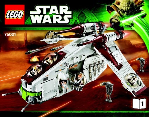 Istruzioni per la Costruzione - LEGO - Star Wars - 75021 - Republic Gunship™: Page 1