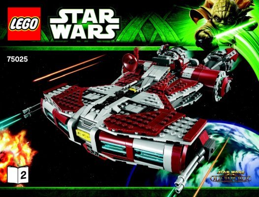 Istruzioni per la Costruzione - LEGO - Star Wars - 75025 - Jedi™ Defender-class Cruiser: Page 1