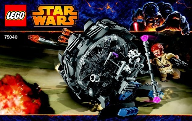 Istruzioni per la Costruzione - LEGO - Star Wars - 75040 - General Grievous' Wheel Bike™: Page 1