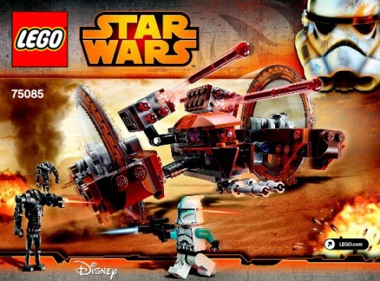 Istruzioni per la Costruzione - LEGO - Star Wars - 75085 - Hailfire Droid™: Page 1