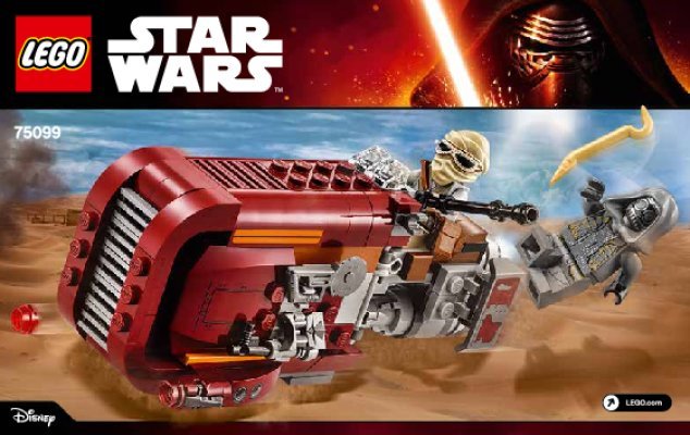 Istruzioni per la Costruzione - LEGO - Star Wars - 75099 - Rey’s Speeder™: Page 1