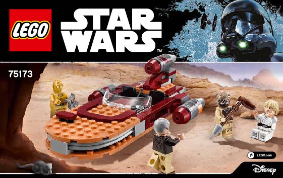 Istruzioni per la Costruzione - LEGO - Star Wars - 75173 - Luke's Landspeeder™: Page 1