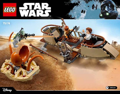 Istruzioni per la Costruzione - LEGO - Star Wars - 75174 - Fuga dal deserto sullo skiff: Page 1