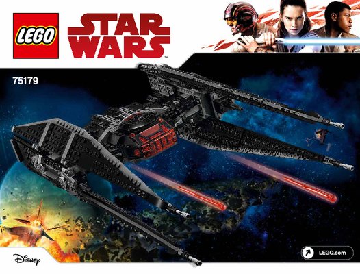 Istruzioni per la Costruzione - LEGO - Star Wars - 75179 - Kylo Ren's TIE Fighter™: Page 1