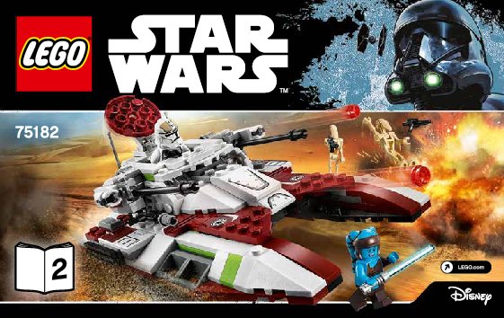 Istruzioni per la Costruzione - LEGO - Star Wars - 75182 - Republic Fighter Tank™: Page 1