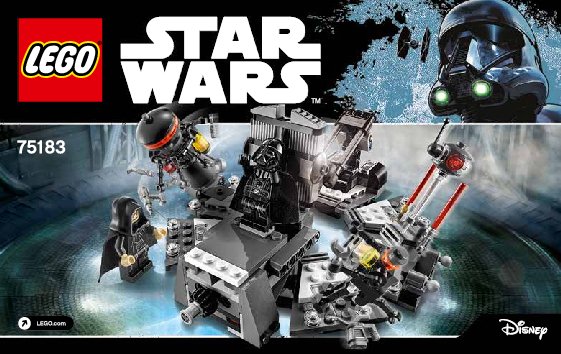 Istruzioni per la Costruzione - LEGO - Star Wars - 75183 - La trasformazione di Darth Vader™: Page 1