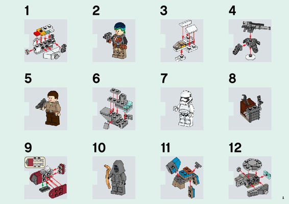 Istruzioni per la Costruzione - LEGO - Star Wars - 75184 - Calendario dell'Avvento LEGO® Star Wars: Page 1