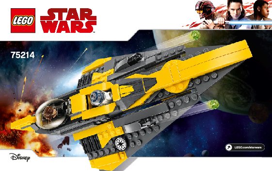 Istruzioni per la Costruzione - LEGO - 75214 - Anakin's Jedi Starfighter™: Page 1