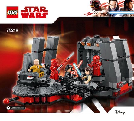 Istruzioni per la Costruzione - LEGO - 75216 - Snoke's Throne Room: Page 1