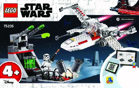 Istruzioni per la Costruzione - LEGO - 75235 - X-Wing Starfighter™ Trench Run: Page 1