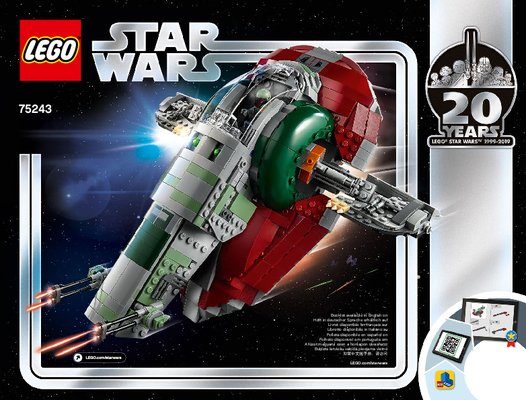 Istruzioni per la Costruzione - LEGO - 75243 - Slave l™ – 20th Anniversary Edition: Page 1