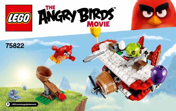 Istruzioni per la Costruzione - LEGO - Angry Birds - 75822 - L'attacco sull'aereo del maiale: Page 1