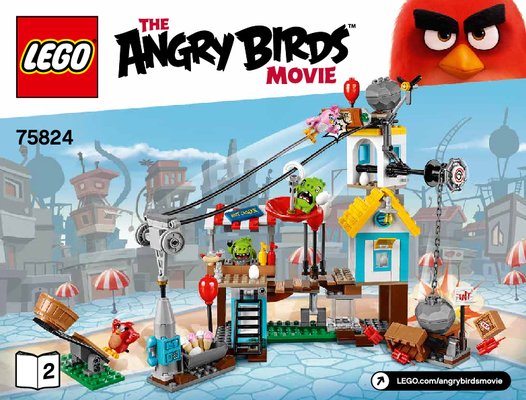 Istruzioni per la Costruzione - LEGO - Angry Birds - 75824 - La demolizione di Pig City: Page 1