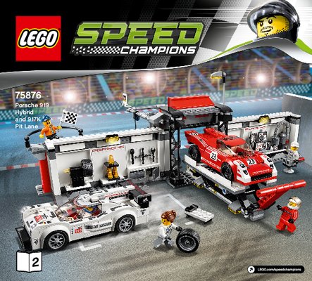 Istruzioni per la Costruzione - LEGO - Speed Champions - 75876 - Porsche 919 Hybrid e 917K Pit Lane: Page 1