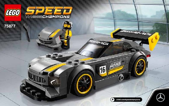 Istruzioni per la Costruzione - LEGO - Speed Champions - 75877 - Mercedes-AMG GT3: Page 1