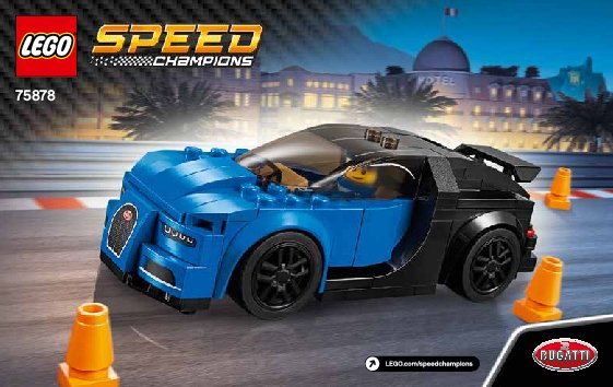 Istruzioni per la Costruzione - LEGO - Speed Champions - 75878 - Bugatti Chiron: Page 1