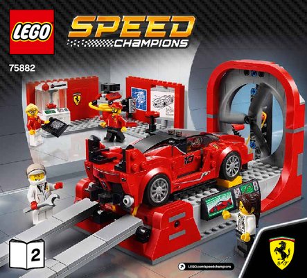 Istruzioni per la Costruzione - LEGO - Speed Champions - 75882 - Ferrari FXX K e galleria del vento: Page 1