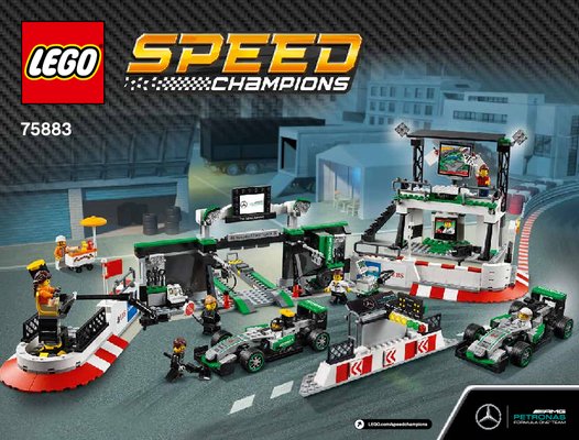 Istruzioni per la Costruzione - LEGO - Speed Champions - 75883 - MERCEDES AMG PETRONAS Formula One™ Team: Page 1